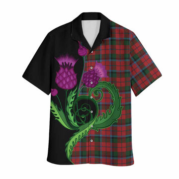 MacNaughton (McNaughton) Tartan Hawaiian Shirt Traditional Scottish Thistle