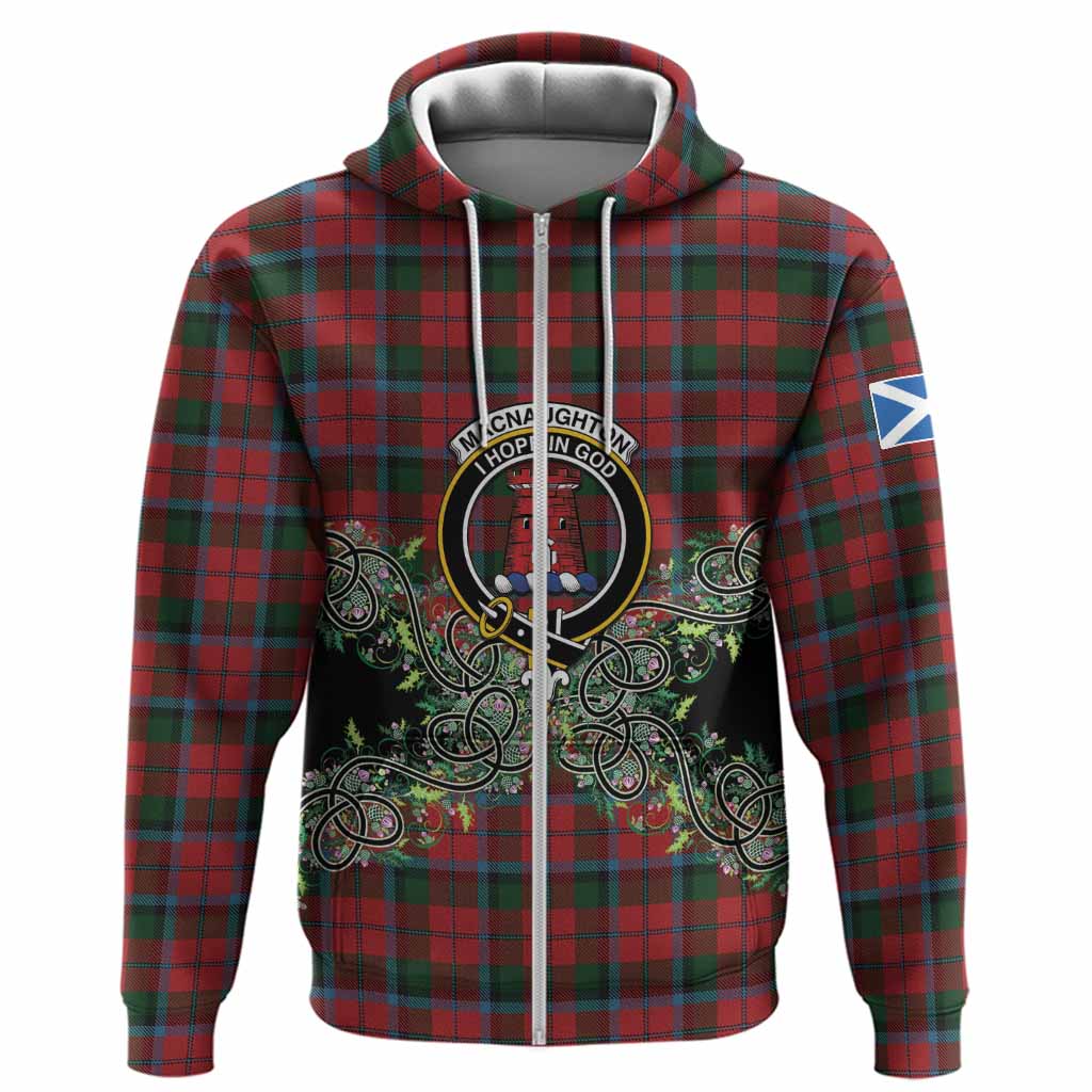 MacNaughton (McNaughton) Tartan Hoodie Thistle Scottish Spirit