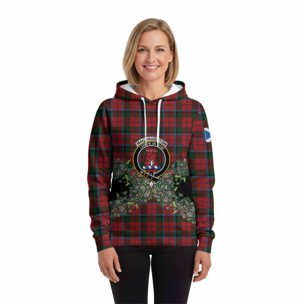 MacNaughton (McNaughton) Tartan Hoodie Thistle Scottish Spirit