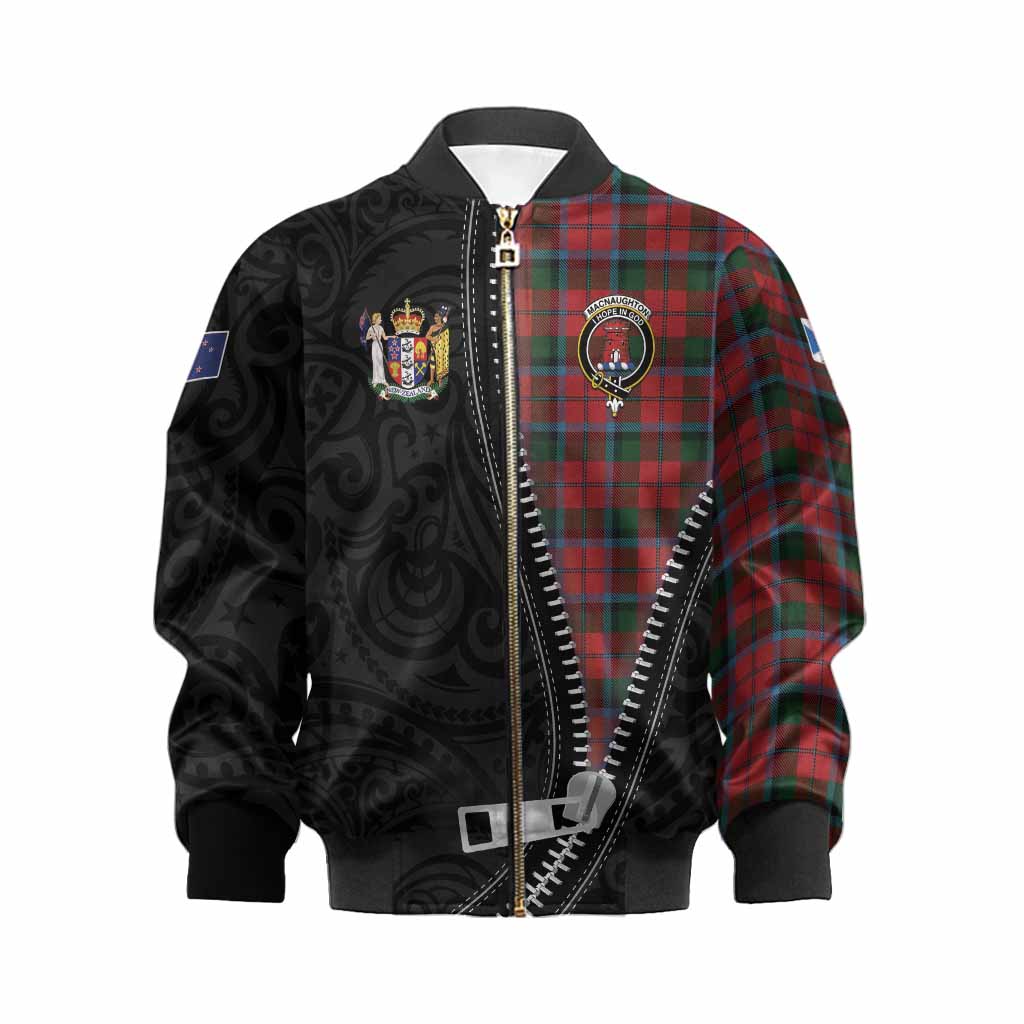 MacNaughton (McNaughton) Tartan Kid Bomber Jacket New Zealand Pattern Unique Zipper Stylized