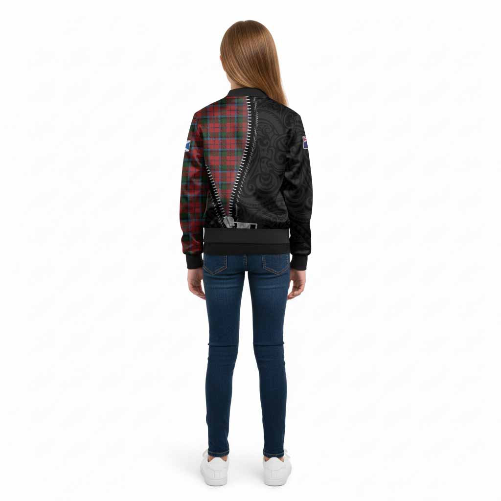 MacNaughton (McNaughton) Tartan Kid Bomber Jacket New Zealand Pattern Unique Zipper Stylized