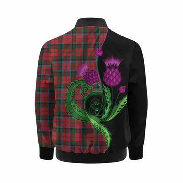 MacNaughton (McNaughton) Tartan Kid Bomber Jacket Traditional Scottish Thistle