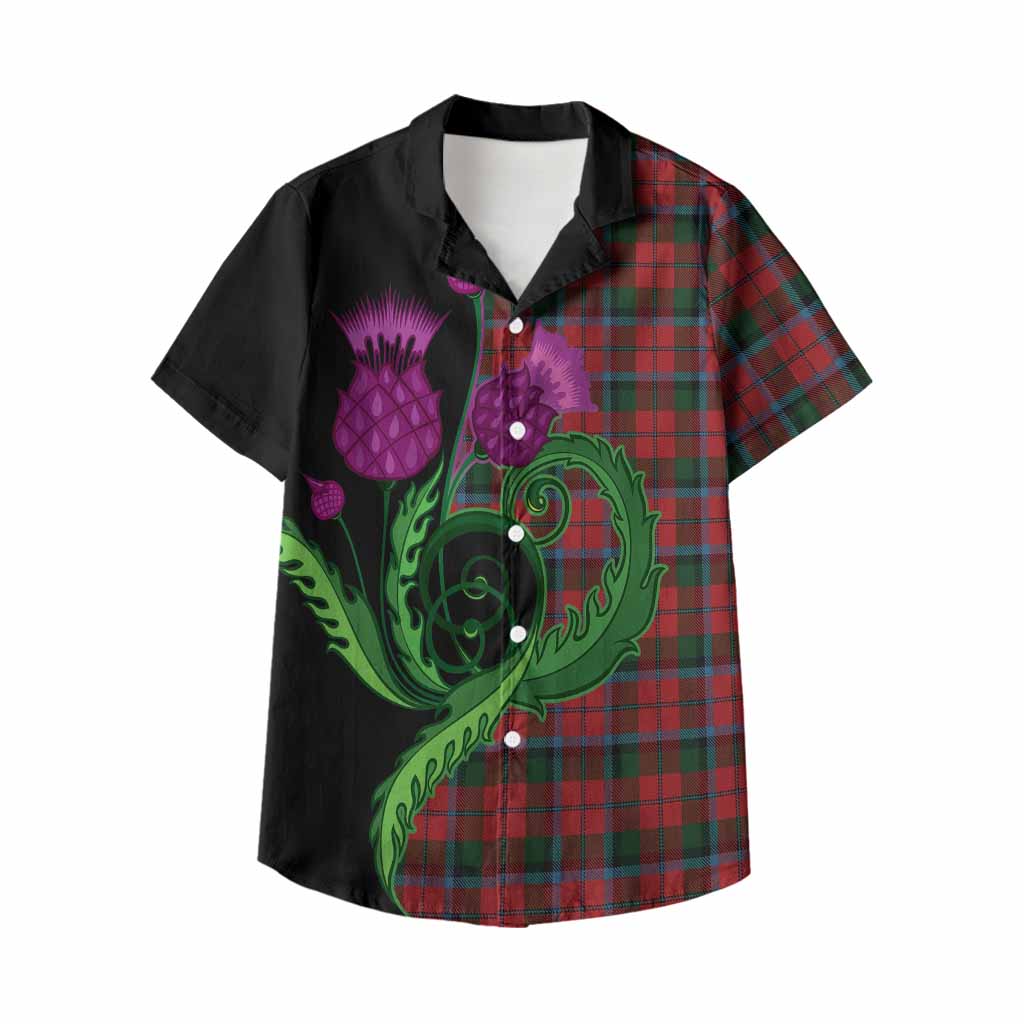 MacNaughton (McNaughton) Tartan Kid Hawaiian Shirt Traditional Scottish Thistle