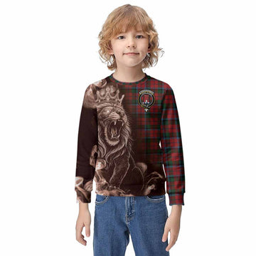 MacNaughton (McNaughton) Tartan Kid Knitted Sweatshirt Roaring Lion Heritage