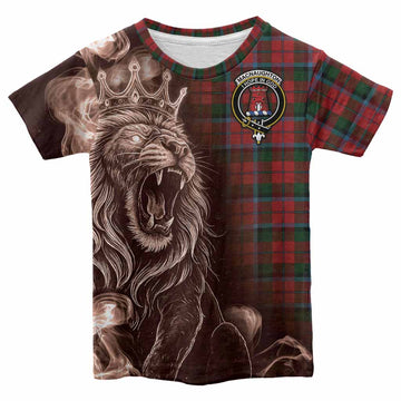 MacNaughton (McNaughton) Tartan Kid T-shirt Roaring Lion Heritage