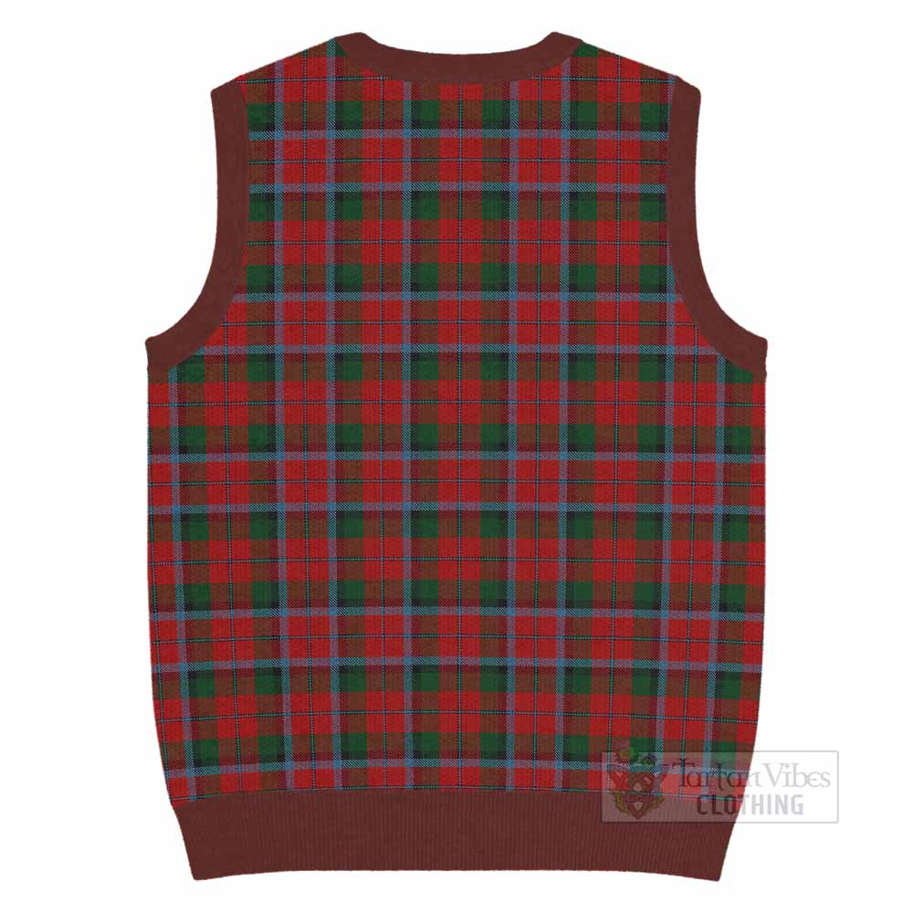 MacNaughton (McNaughton) Tartan Knitted V-Neck Vest with Family Crest - Tartan Vibes Clothing
