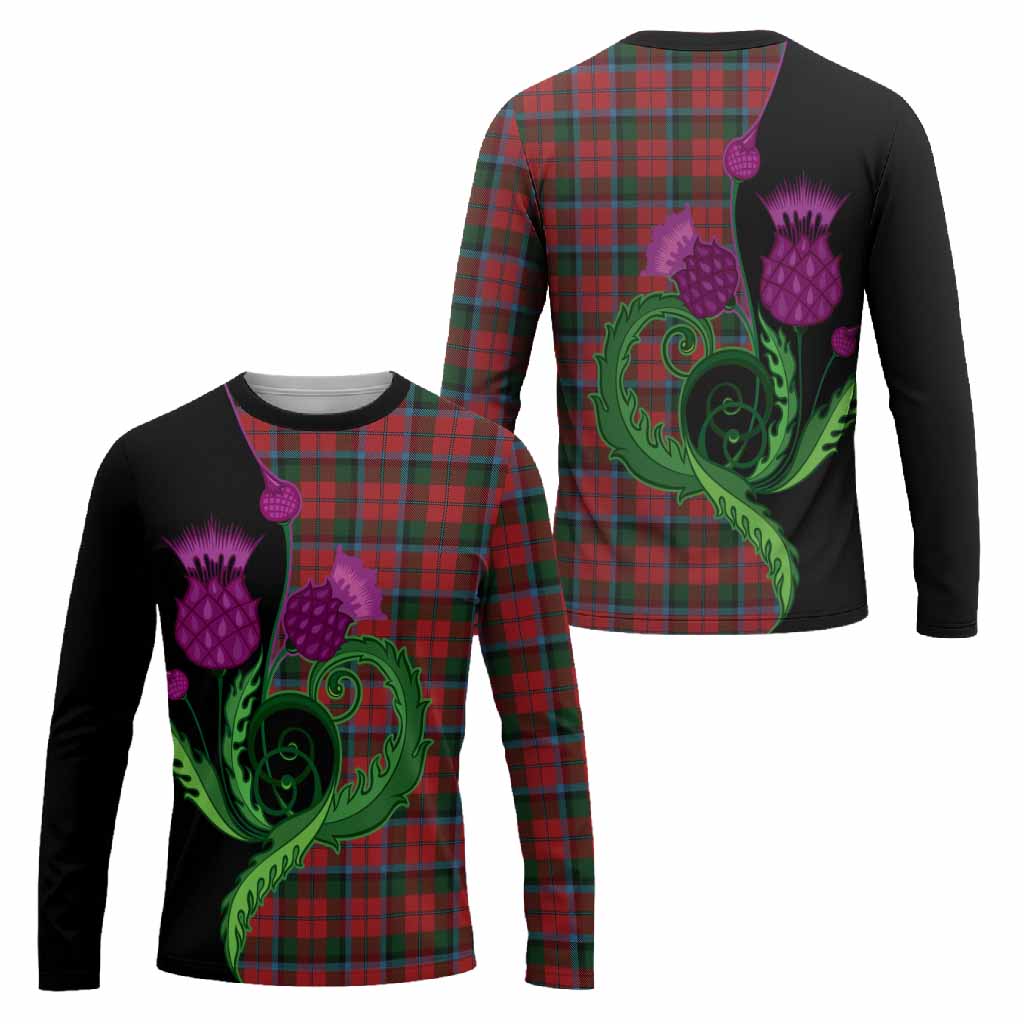 MacNaughton (McNaughton) Tartan Long Sleeve T-Shirt Traditional Scottish Thistle