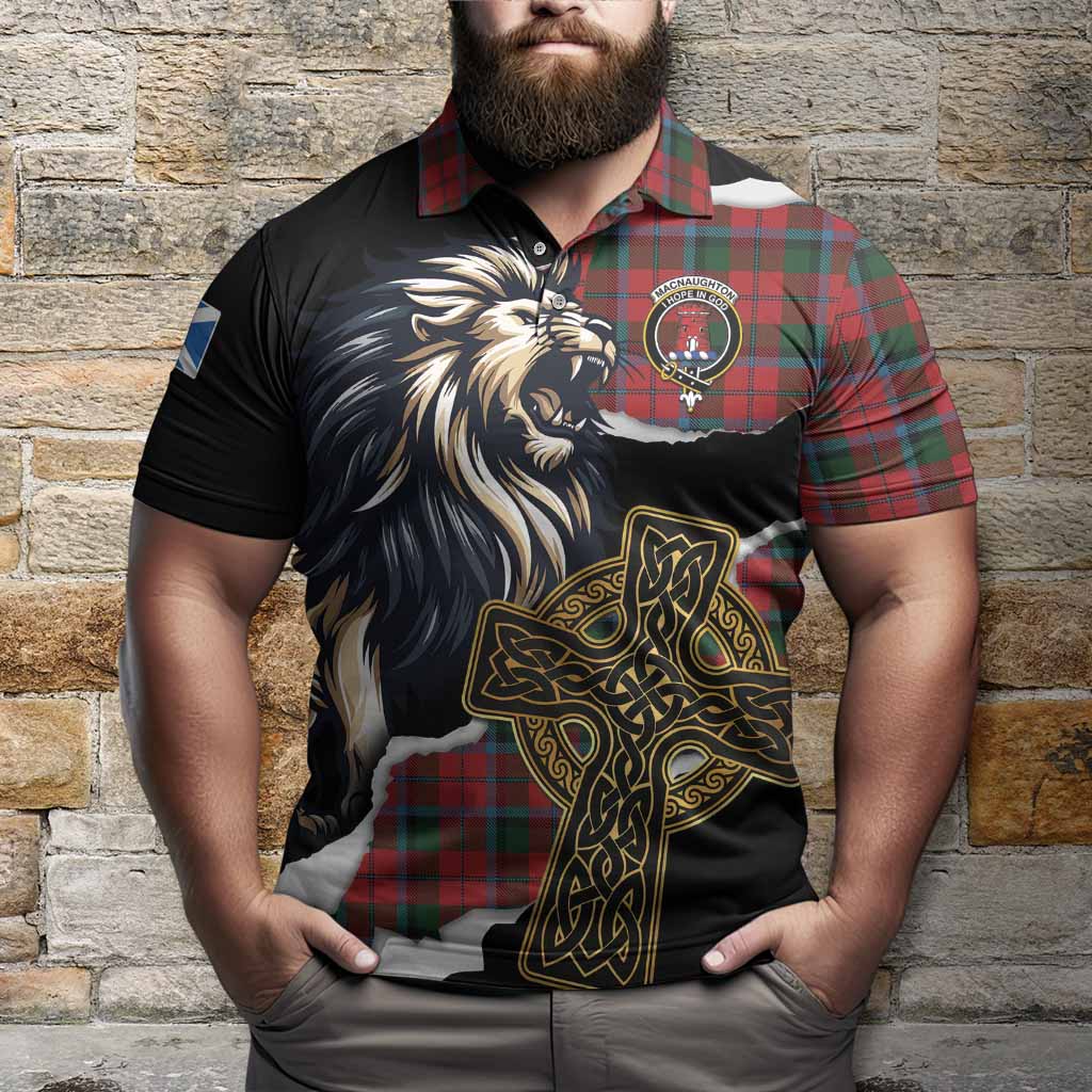 MacNaughton (McNaughton) Tartan Scottish Polo Shirt Lion Celtic Heritage
