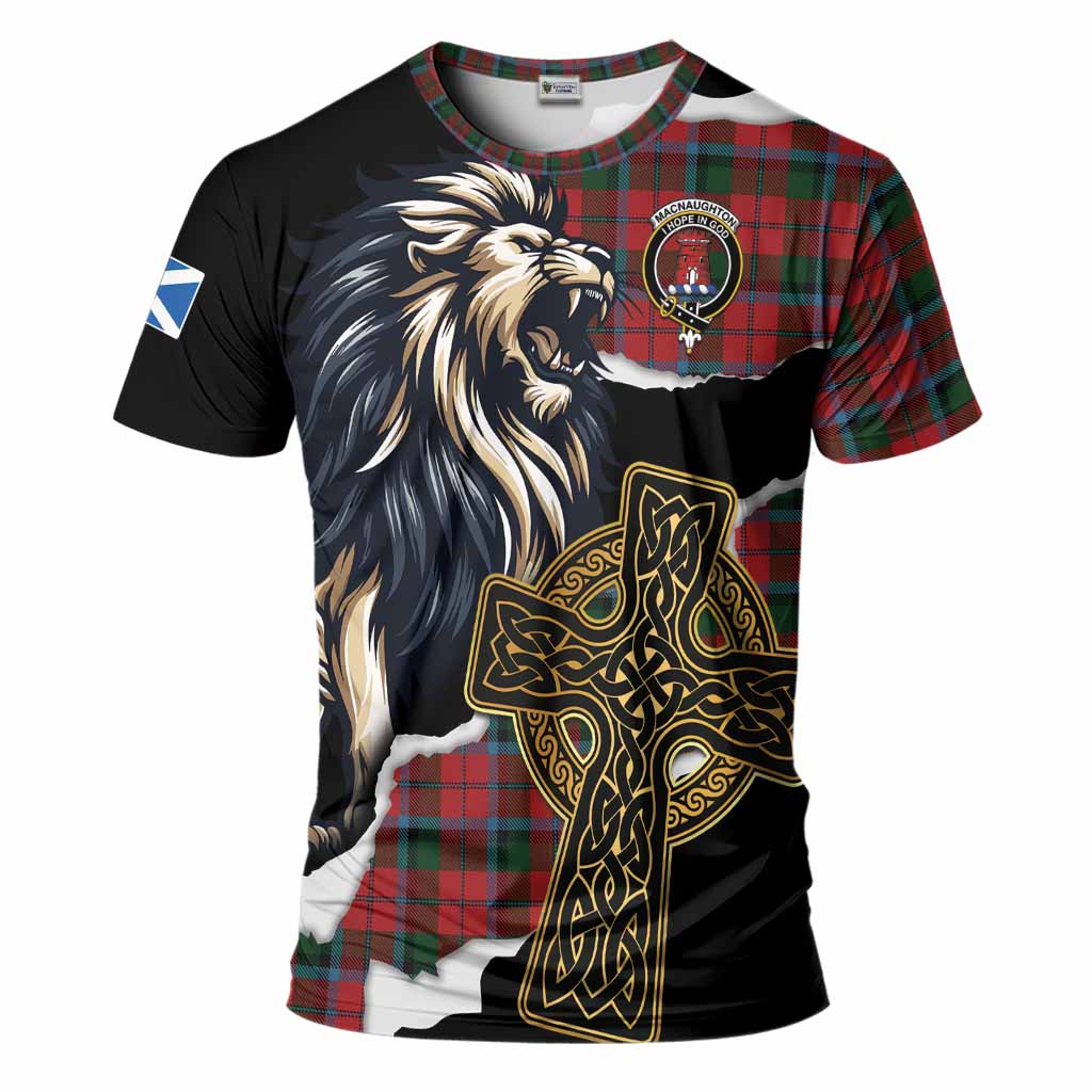 MacNaughton (McNaughton) Tartan Scottish T-Shirt Lion Celtic Heritage