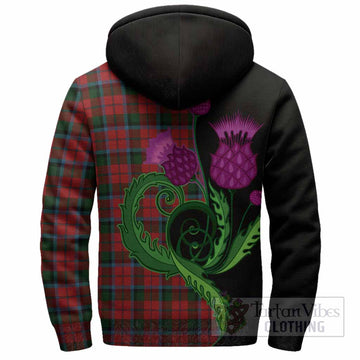 MacNaughton (McNaughton) Tartan Sherpa Hoodie Traditional Scottish Thistle