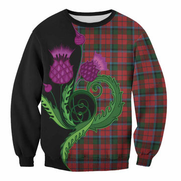 MacNaughton (McNaughton) Tartan Sweatshirt Traditional Scottish Thistle