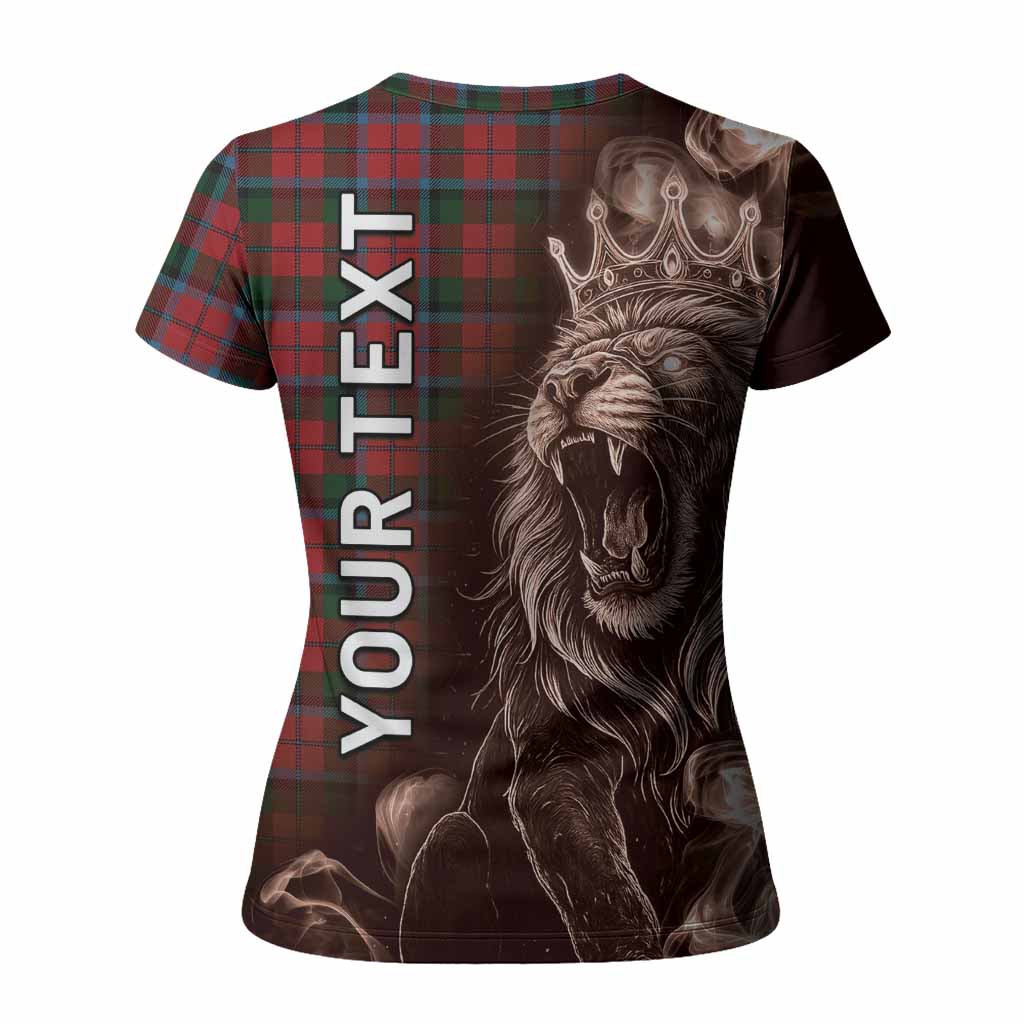 MacNaughton (McNaughton) Tartan Women T shirt Roaring Lion Heritage