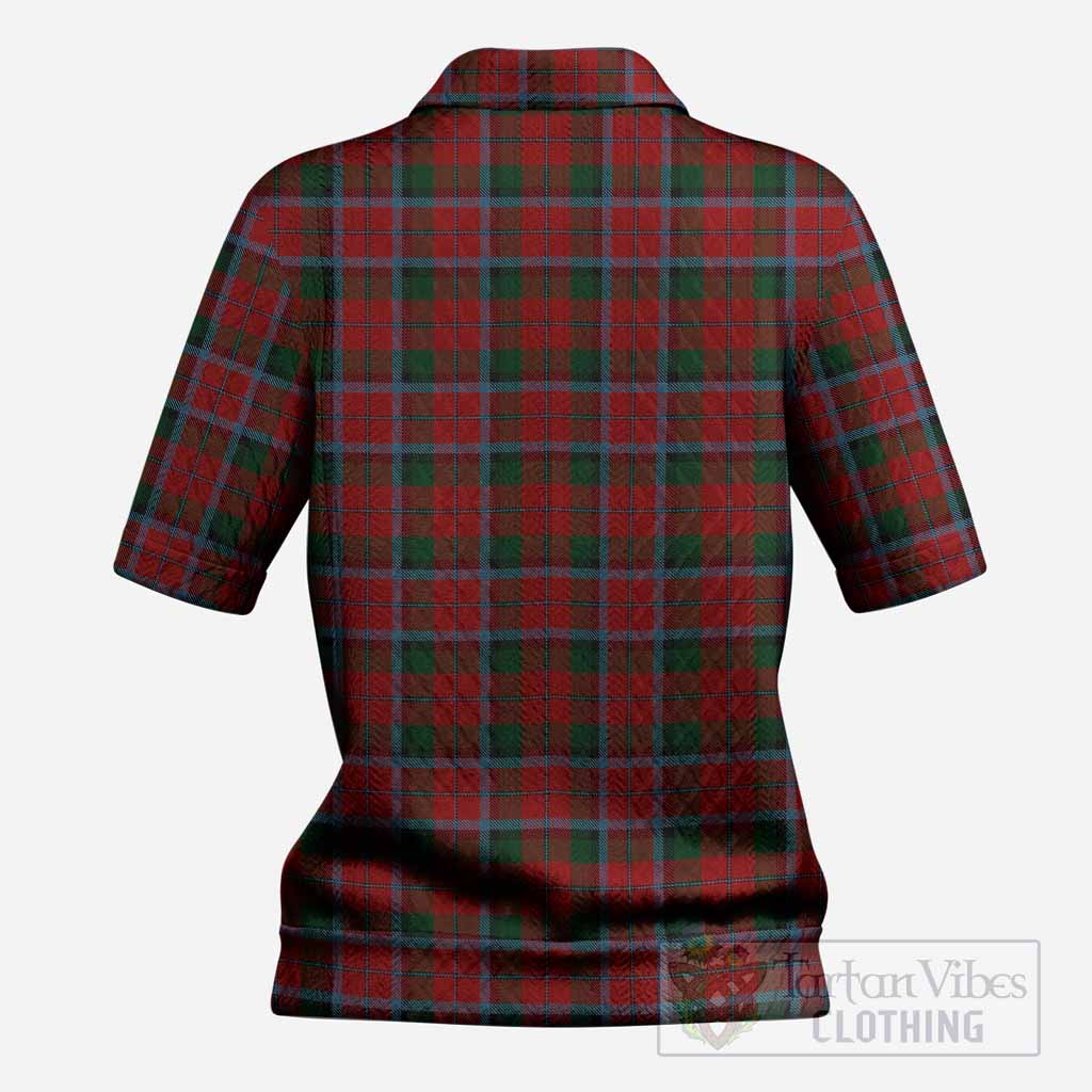 MacNaughton (McNaughton) Tartan Women’s Polo Sweater Top with Family Crest