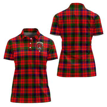MacNaughton Modern Tartan Polo Shirt with Family Crest For Women