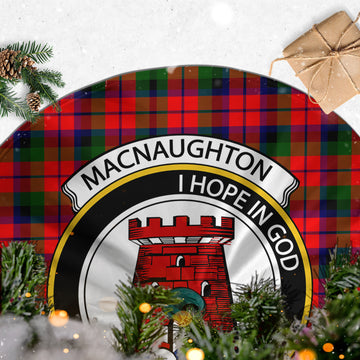 MacNaughton Modern Tartan Christmas Tree Skirt with Family Crest