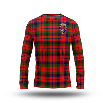 MacNaughton Modern Tartan Long Sleeve T-Shirt with Family Crest