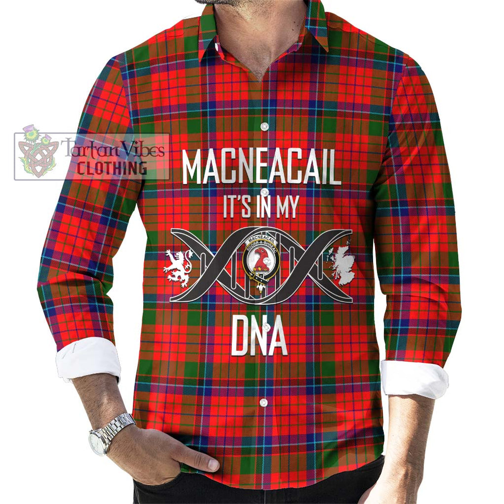 MacNeacail of Scorrybreac Tartan Long Sleeve Button Shirt with Family Crest DNA In Me Style Men's Shirt S - Tartanvibesclothing Shop