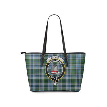 MacNeil (McNeil) Tartan Leather Tote Bag with Family Crest
