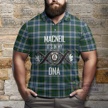 MacNeil (McNeil) Tartan Polo Shirt with Family Crest DNA In Me Style