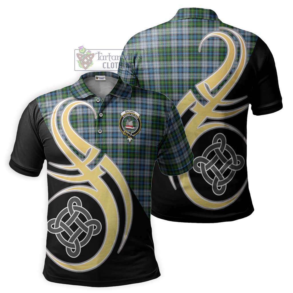 MacNeil (McNeil) Tartan Polo Shirt with Family Crest and Celtic Symbol Style Kid - Tartan Vibes Clothing