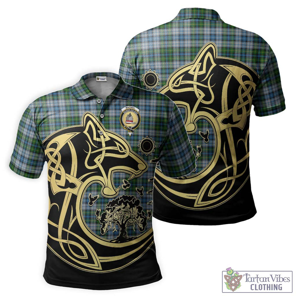 MacNeil (McNeil) Tartan Polo Shirt with Family Crest Celtic Wolf Style Kid - Tartanvibesclothing Shop