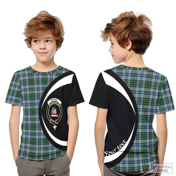 MacNeil (McNeil) Tartan Kid T-Shirt with Family Crest Circle Style
