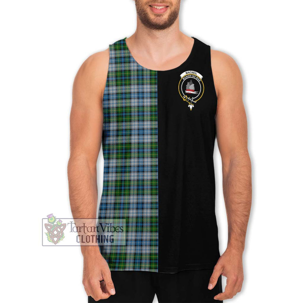 MacNeil (McNeil) Tartan Men's Tank Top with Family Crest and Half Of Me Style Men - Tartanvibesclothing Shop