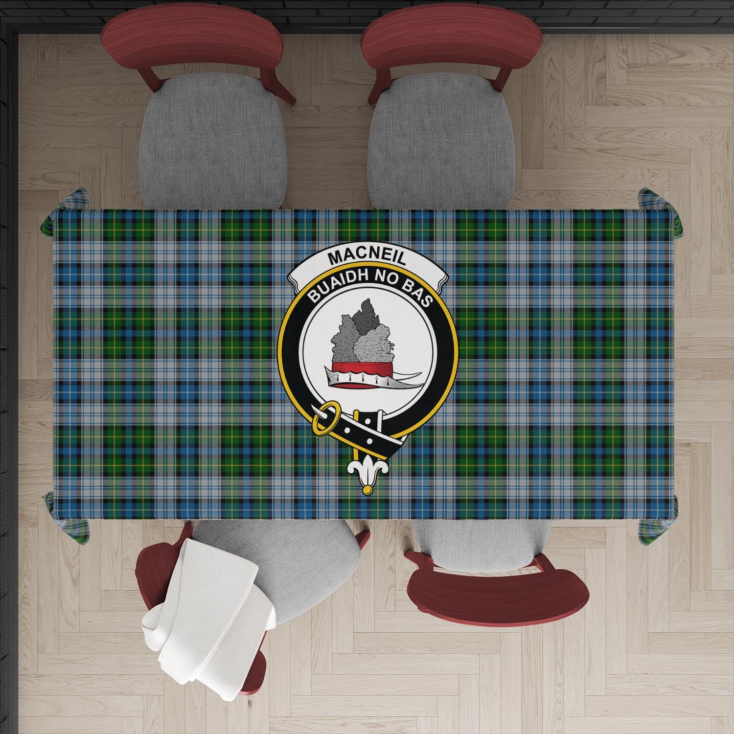 macneil-dress-tatan-tablecloth-with-family-crest