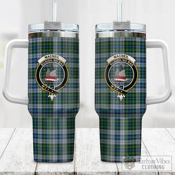 MacNeil Dress Tartan and Family Crest Tumbler with Handle