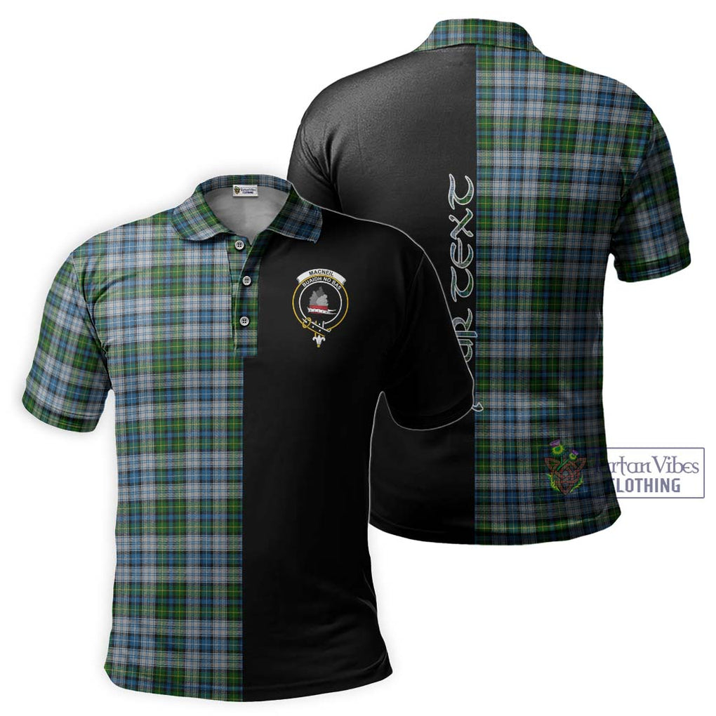 MacNeil (McNeil) Tartan Polo Shirt with Family Crest and Half Of Me Style Kid - Tartanvibesclothing Shop