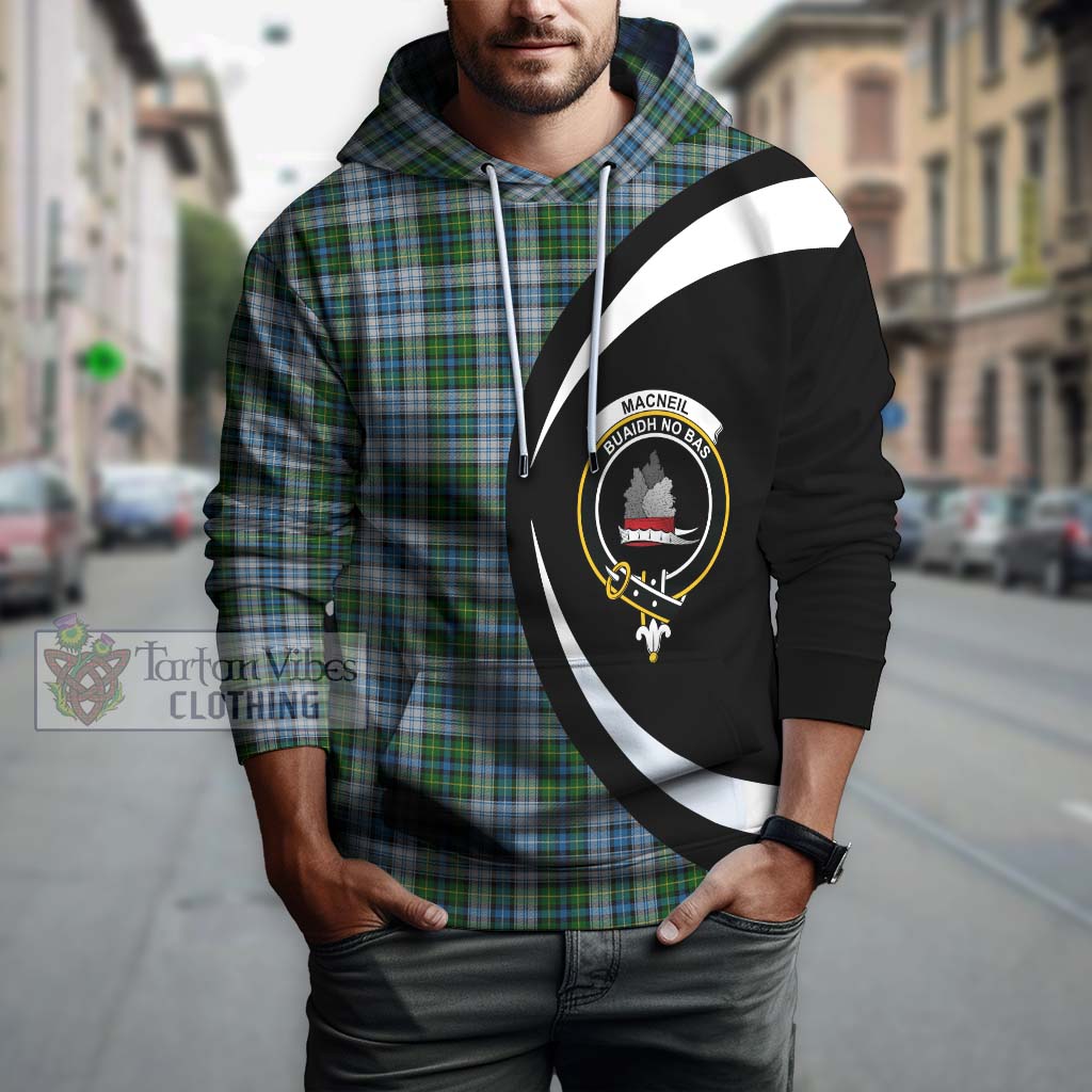 MacNeil (McNeil) Tartan Hoodie with Family Crest Circle Style Zip Hoodie - Tartan Vibes Clothing