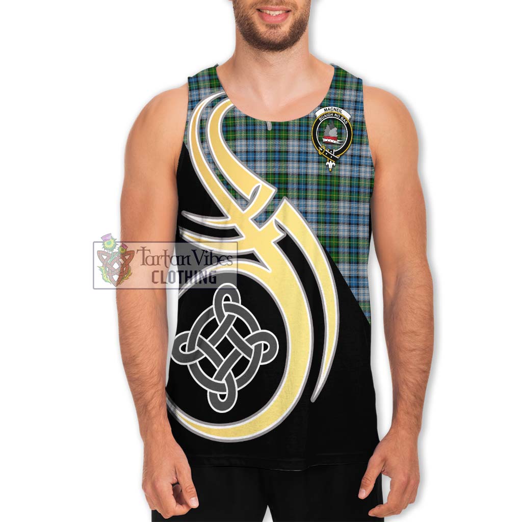 MacNeil (McNeil) Tartan Men's Tank Top with Family Crest and Celtic Symbol Style Men - Tartan Vibes Clothing