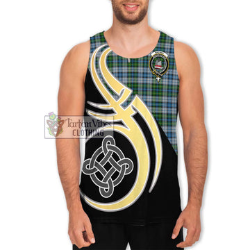MacNeil (McNeil) Tartan Men's Tank Top with Family Crest and Celtic Symbol Style Men - Tartan Vibes Clothing