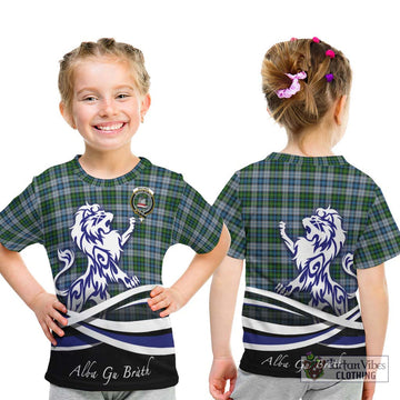 MacNeil (McNeil) Tartan Kid T-Shirt with Alba Gu Brath Regal Lion Emblem - Tartanvibesclothing Shop