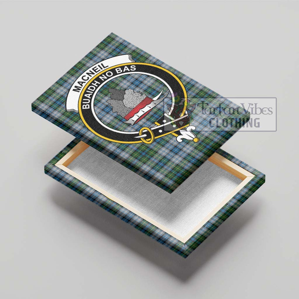 MacNeil (McNeil) Tartan Canvas Print Wall Art with Family Crest - Tartan Vibes Clothing