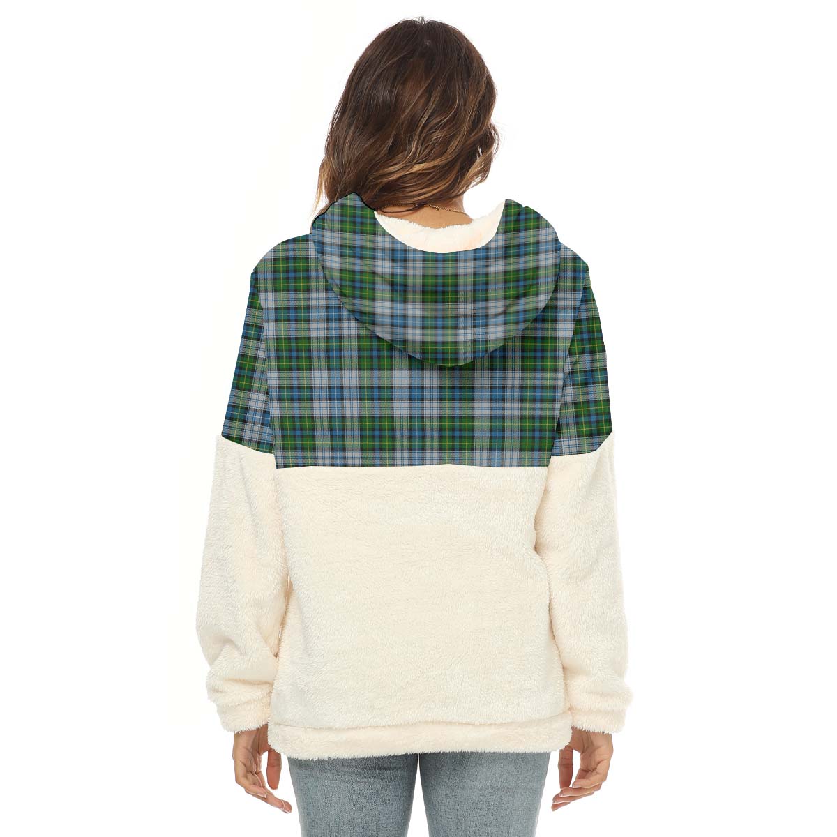 MacNeil (McNeil) Tartan Women's Borg Fleece Hoodie With Half Zip - Tartan Vibes Clothing