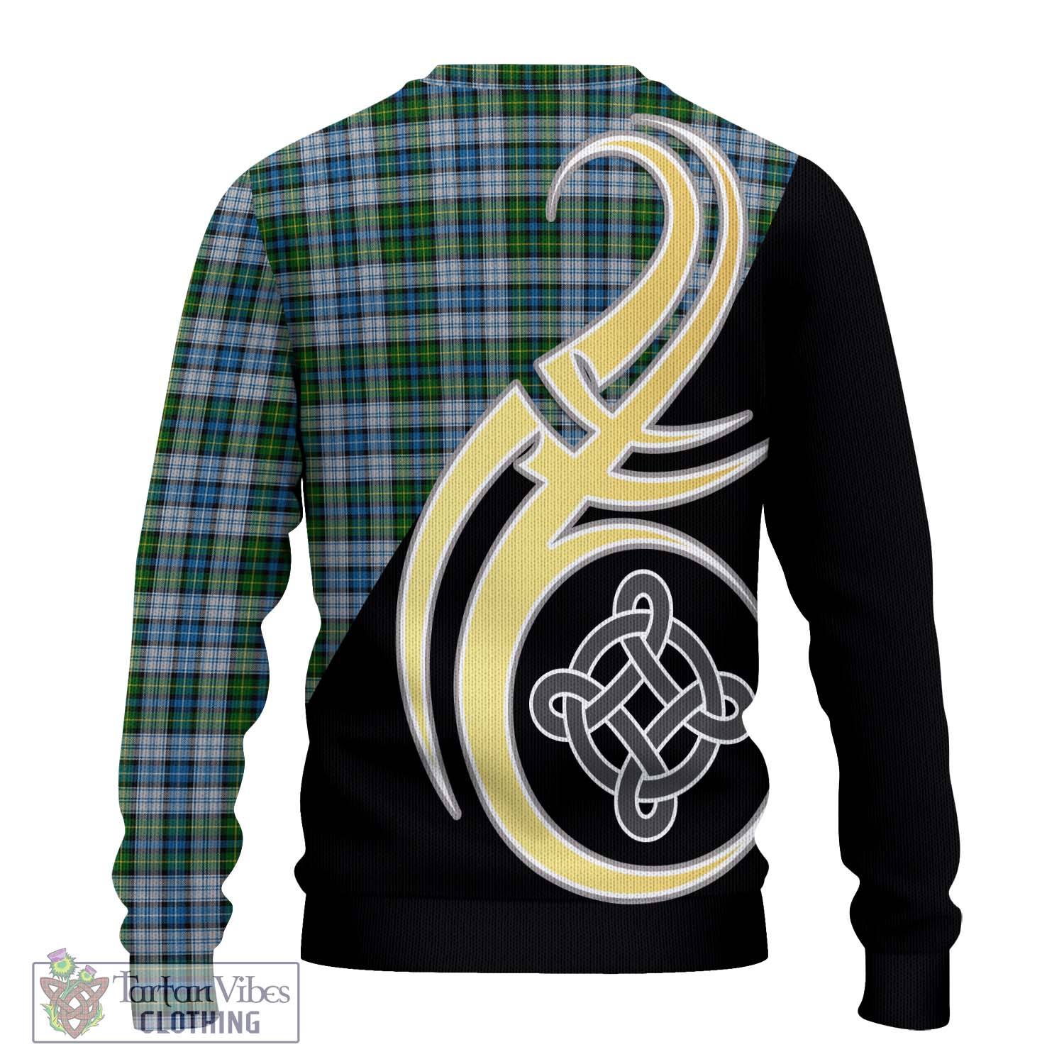 MacNeil (McNeil) Tartan Knitted Sweater with Family Crest and Celtic Symbol Style - Tartan Vibes Clothing