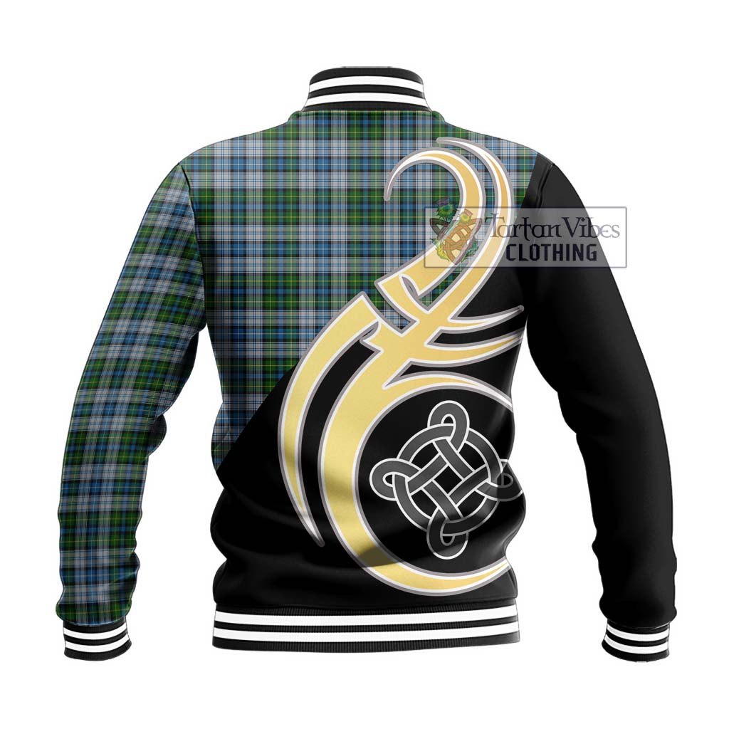 MacNeil (McNeil) Tartan Baseball Jacket with Family Crest and Celtic Symbol Style - Tartan Vibes Clothing