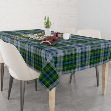 Tartan Vibes Clothing MacNeil Dress Tartan Tablecloth with Clan Crest and the Golden Sword of Courageous Legacy