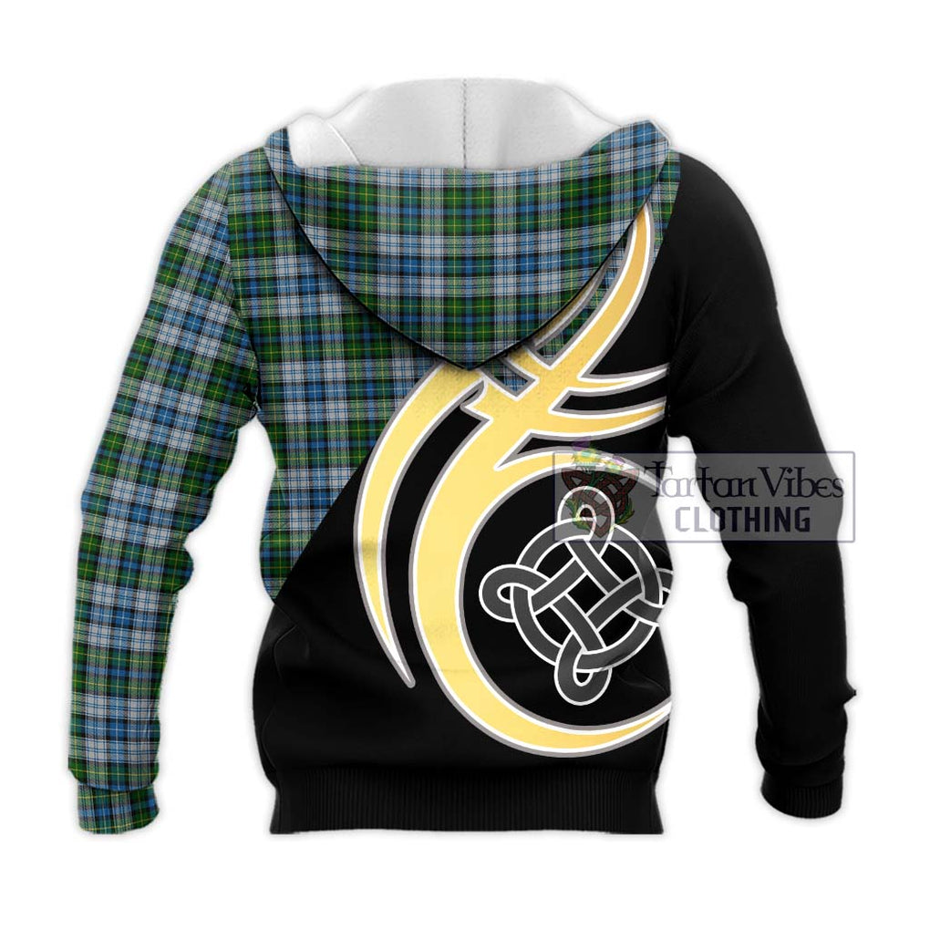 MacNeil (McNeil) Tartan Knitted Hoodie with Family Crest and Celtic Symbol Style - Tartan Vibes Clothing