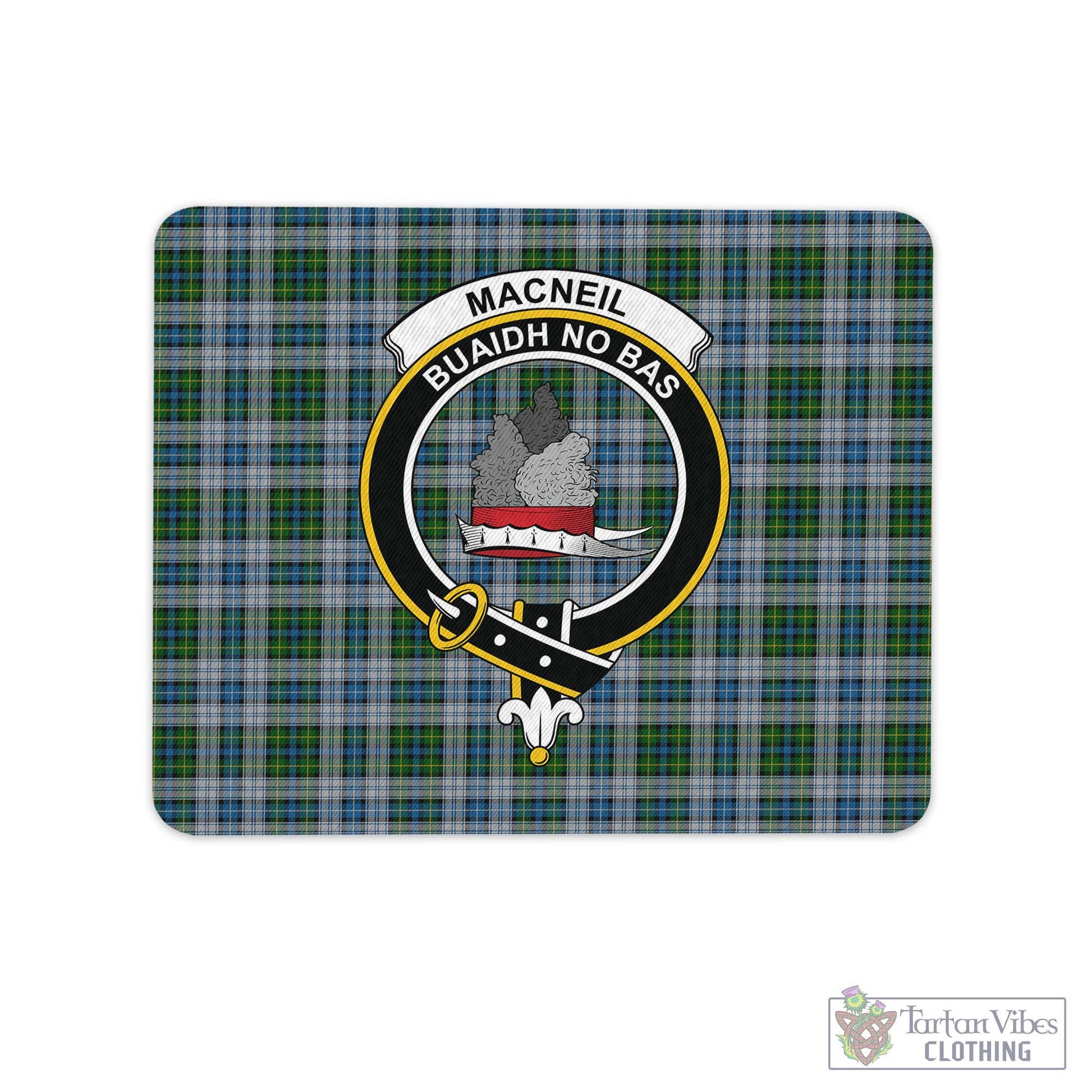 Tartan Vibes Clothing MacNeil Dress Tartan Mouse Pad with Family Crest