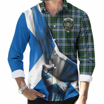 MacNeil (McNeil) Tartan Long Sleeve Button Shirt with Family Crest Scotland Patriotic Style