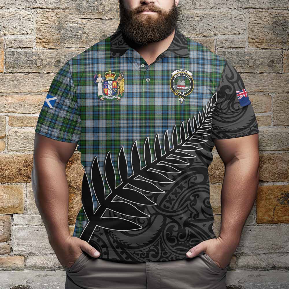 MacNeil (McNeil) Crest Tartan Polo Shirt with New Zealand Silver Fern Half Style