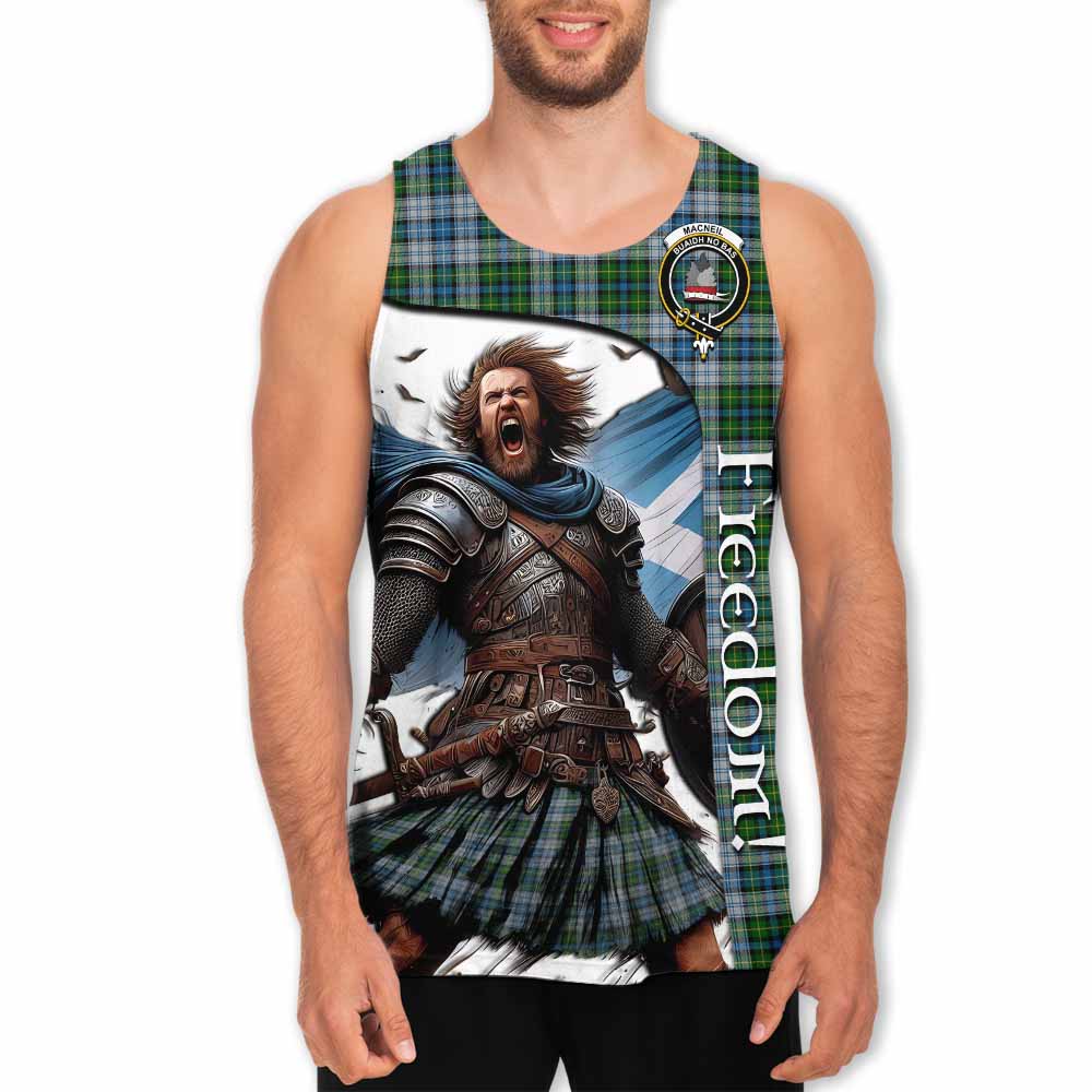 Tartan Vibes Clothing MacNeil (McNeil) Crest Tartan Men's Tank Top Inspired by the Freedom of Scottish Warrior