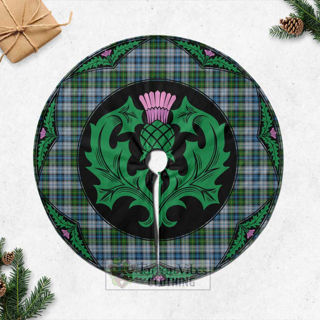 Tartan Vibes Clothing MacNeil (McNeil) Tartan Christmas Tree Skirt Scottish Thistle Style