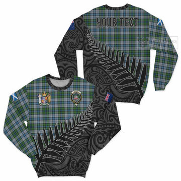 MacNeil (McNeil) Crest Tartan Sweatshirt with New Zealand Silver Fern Half Style