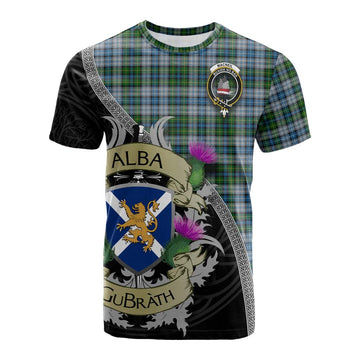 Tartan Vibes Clothing MacNeil (McNeil) Tartan Family Crest Cotton T-shirt Lion Rampant Royal Thistle Shield Celtic Inspired