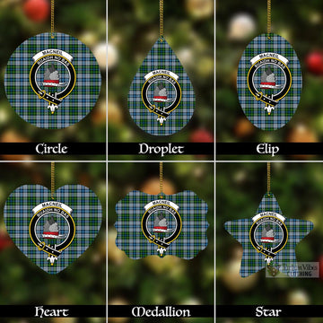 Tartan Vibes Clothing MacNeil (McNeil) Tartan Christmas Aluminium Ornament with Family Crest