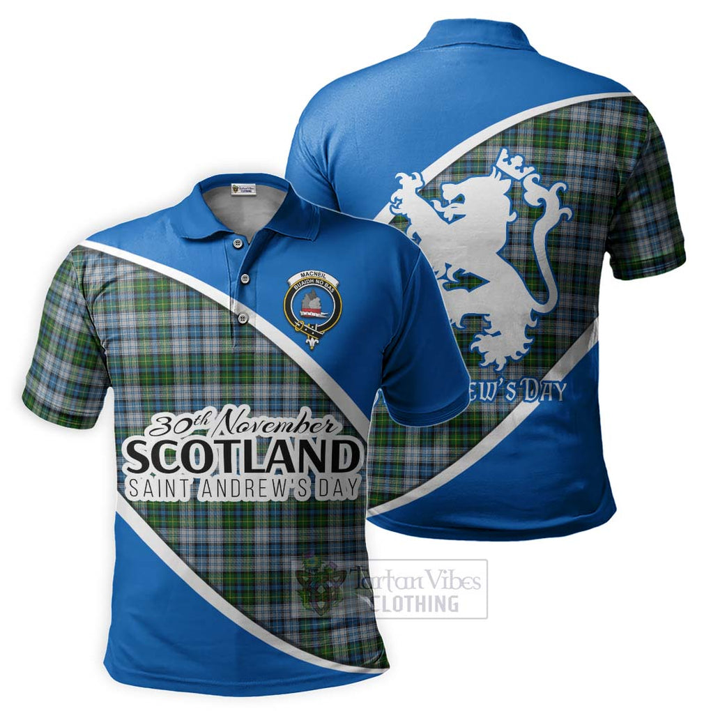 Tartan Vibes Clothing MacNeil (McNeil) Family Crest Tartan Polo Shirt Celebrate Saint Andrew's Day in Style