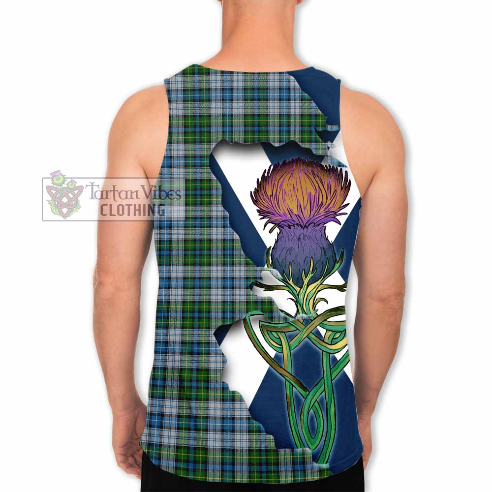 Tartan Vibes Clothing MacNeil (McNeil) Tartan Family Crest Men's Tank Top Scottish Thistle Celtic Inspired